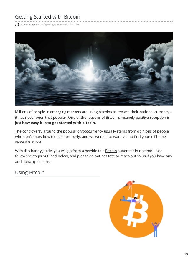 Getting Started With Bitcoin 2019 Step By Step Guide Provencrypto - 